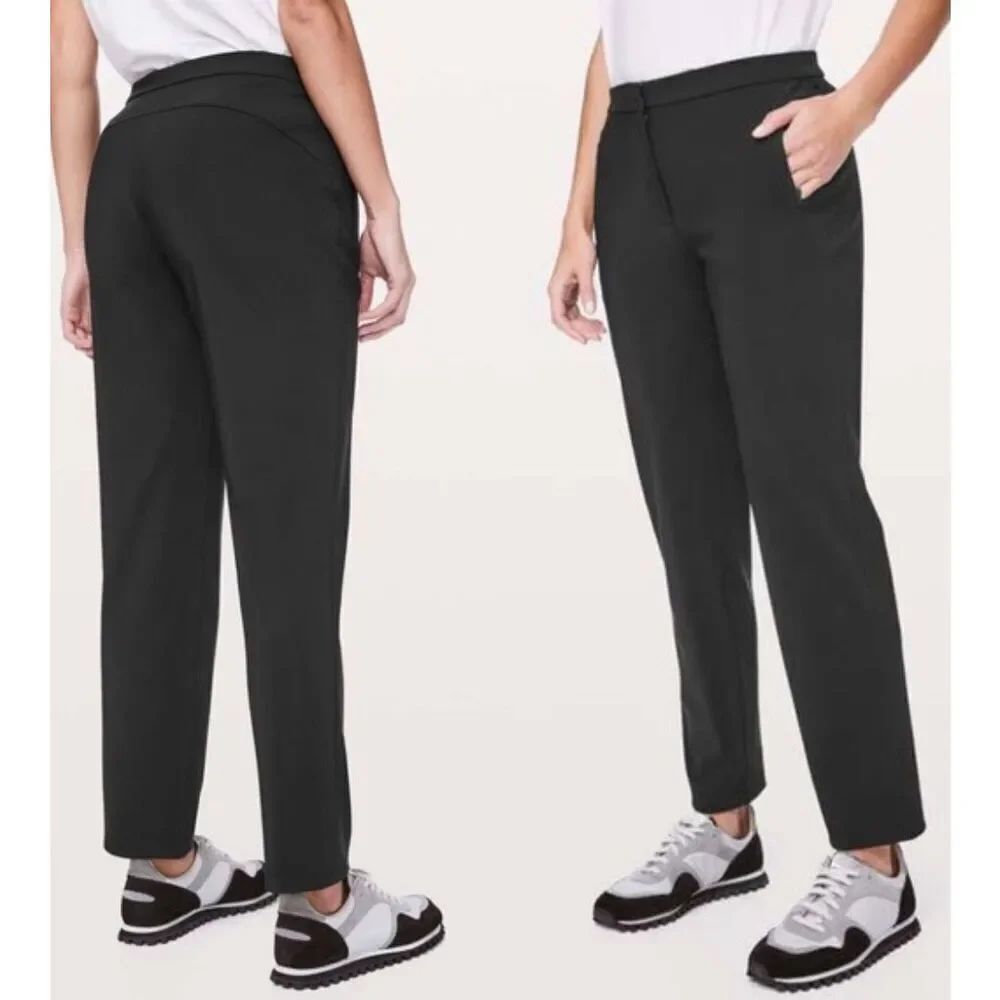 Lululemon on the move black straight fit pants 4